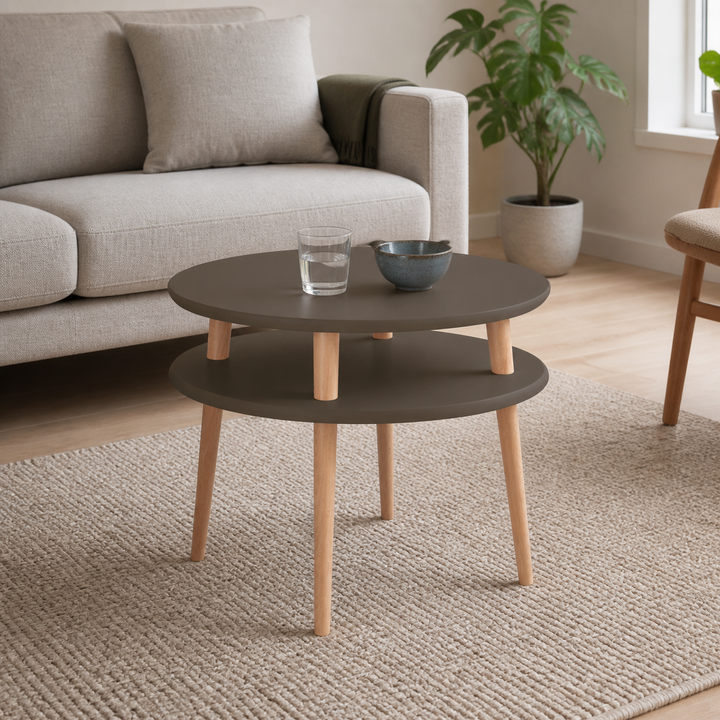 UFO Sofabord diameter 57cm x H 45cm Brun – hero i naturlig brug