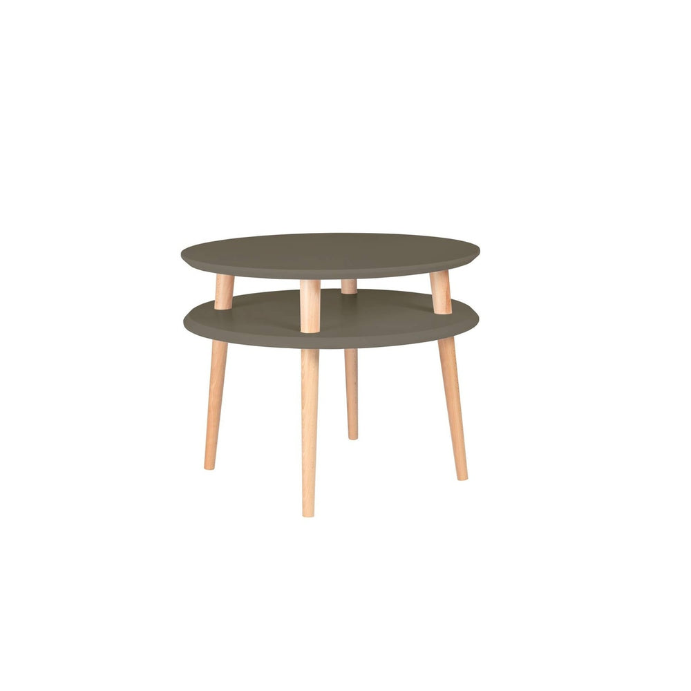 UFO Sofabord diameter 57cm x H 45cm Brun – eksakt packshot på hvid baggrund