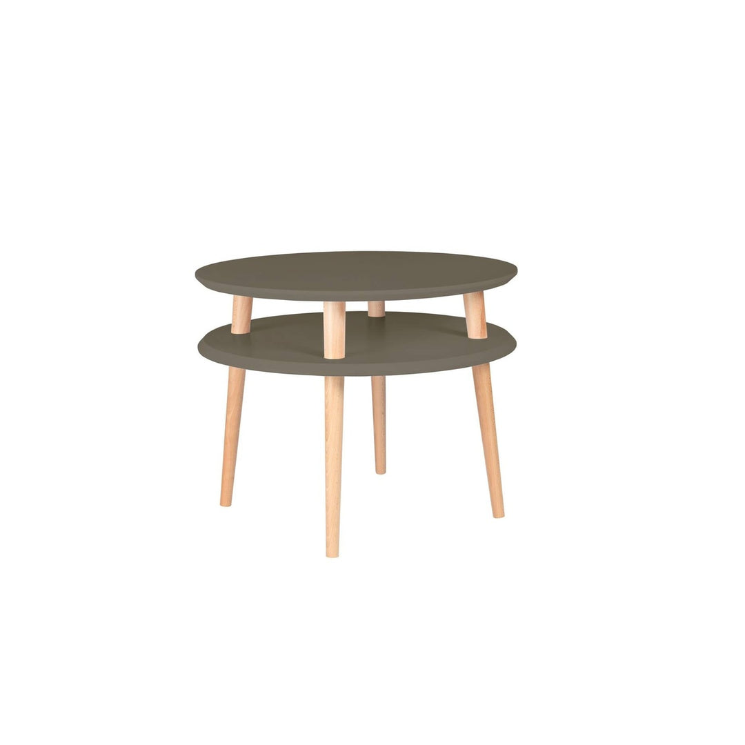 UFO Sofabord diameter 57cm x H 45cm Brun – eksakt packshot på hvid baggrund