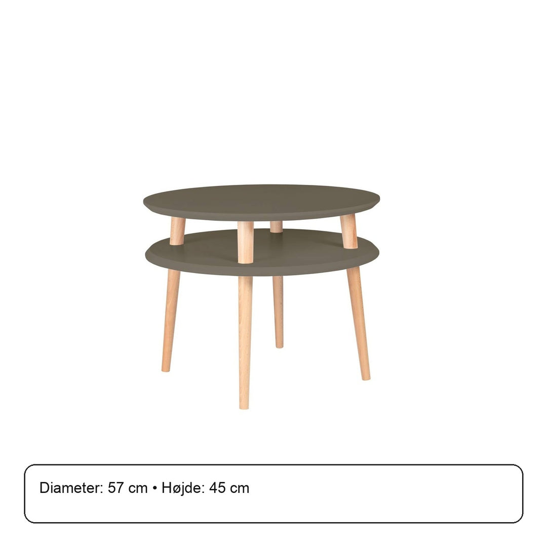 UFO Sofabord diameter 57cm x H 45cm Brun – måldiagram