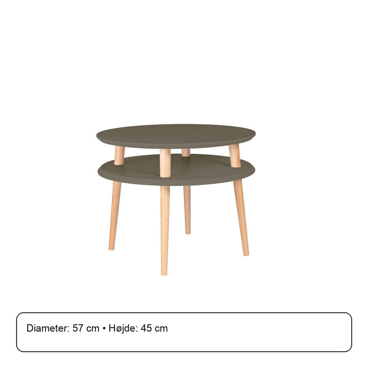 UFO Sofabord diameter 57cm x H 45cm Brun – måldiagram