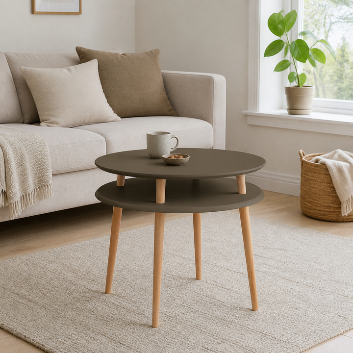 UFO Sofabord diameter 70cm x højde 61cm Brun – vigtigste funktion