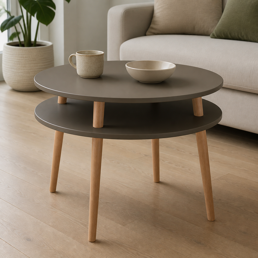 UFO Sofabord diameter 70cm x højde 61cm Brun – materiale- eller konstruktionsdetalje