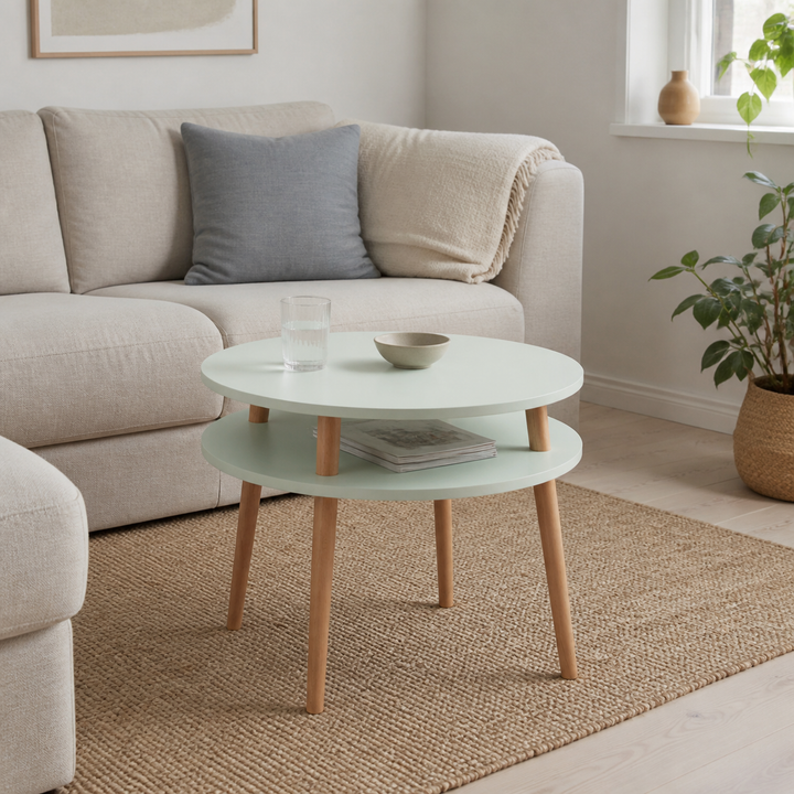 UFO Sofabord diameter 70cm x højde 61cm Fleeting Mint – hero i naturlig brug