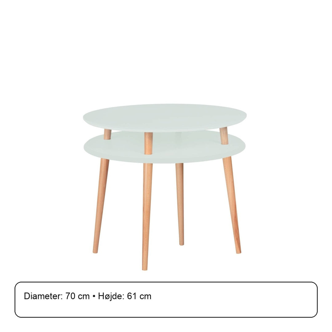 UFO Sofabord diameter 70cm x højde 61cm Fleeting Mint – måldiagram
