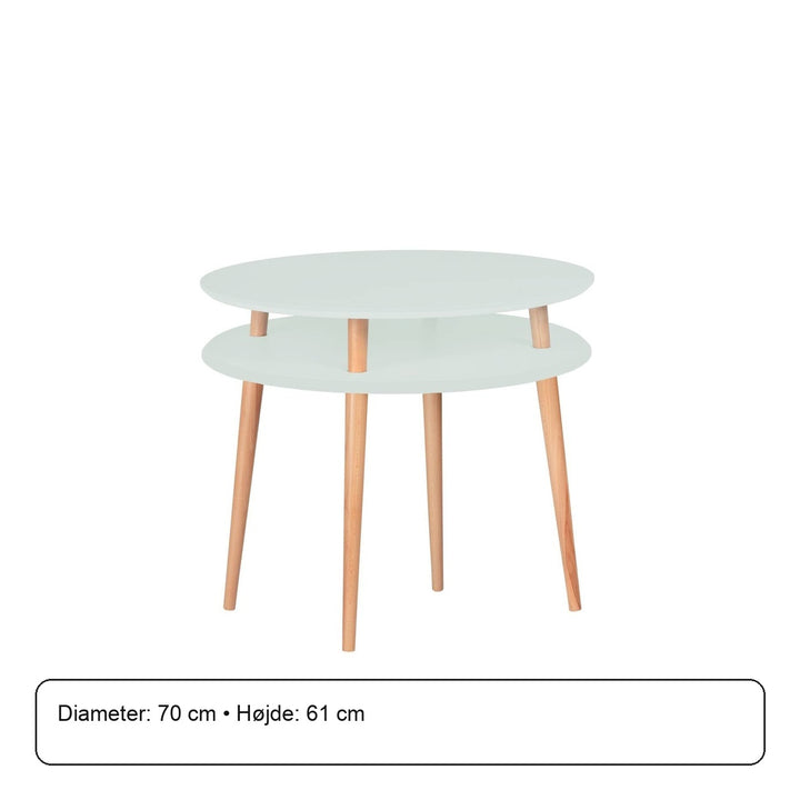 UFO Sofabord diameter 70cm x højde 61cm Fleeting Mint – måldiagram