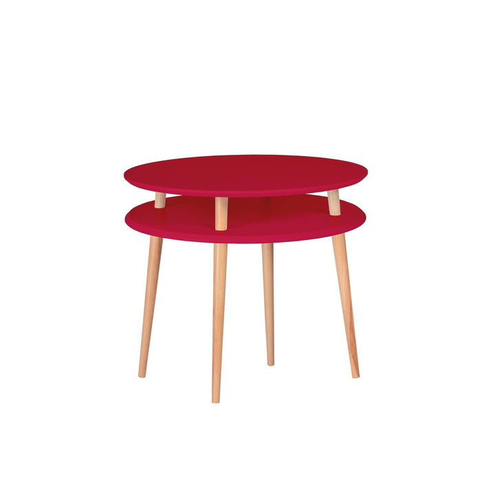 UFO Sofabord diameter 70cm x højde 61cm Pure Red – eksakt packshot på hvid baggrund