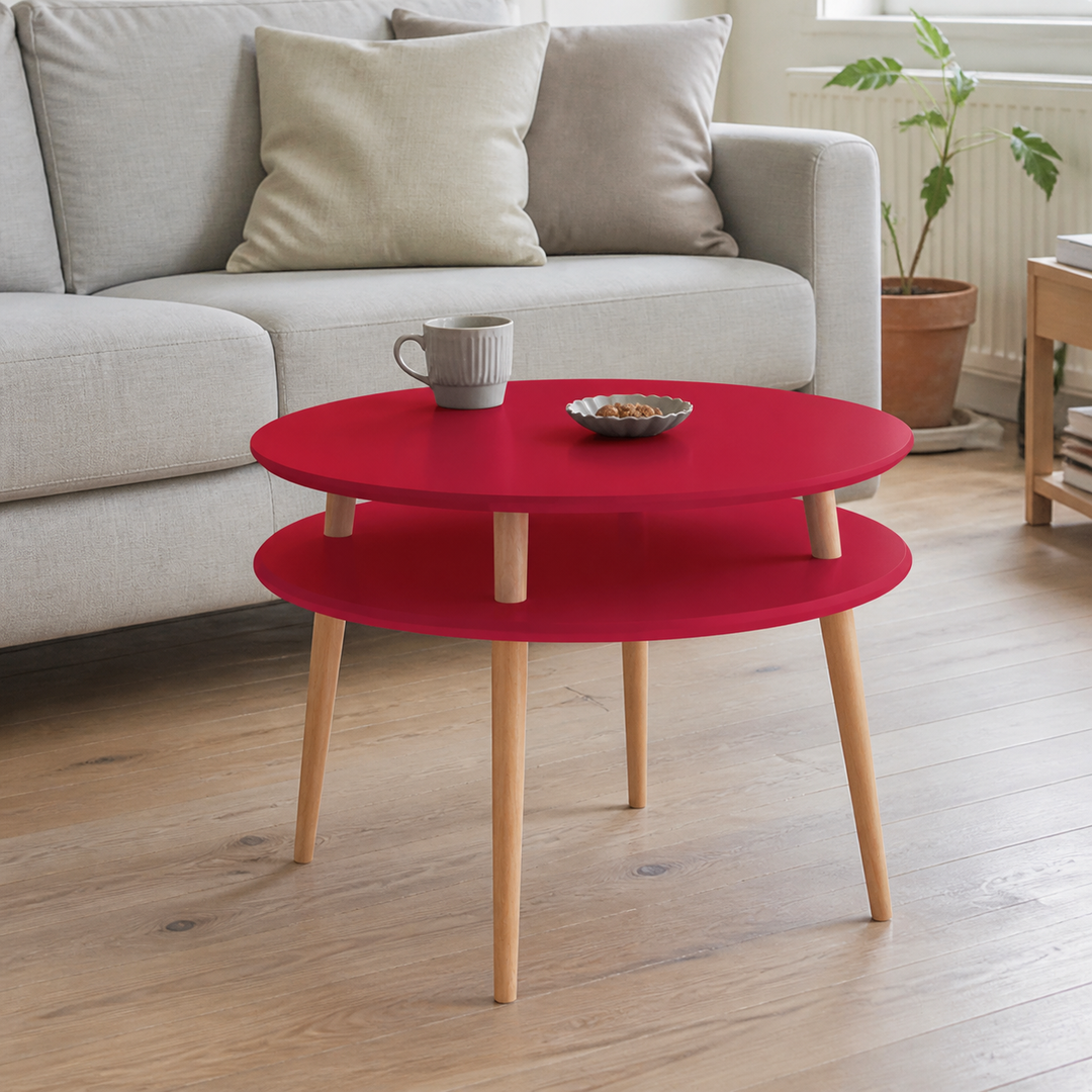 UFO Sofabord diameter 70cm x højde 61cm Pure Red – materiale- eller konstruktionsdetalje