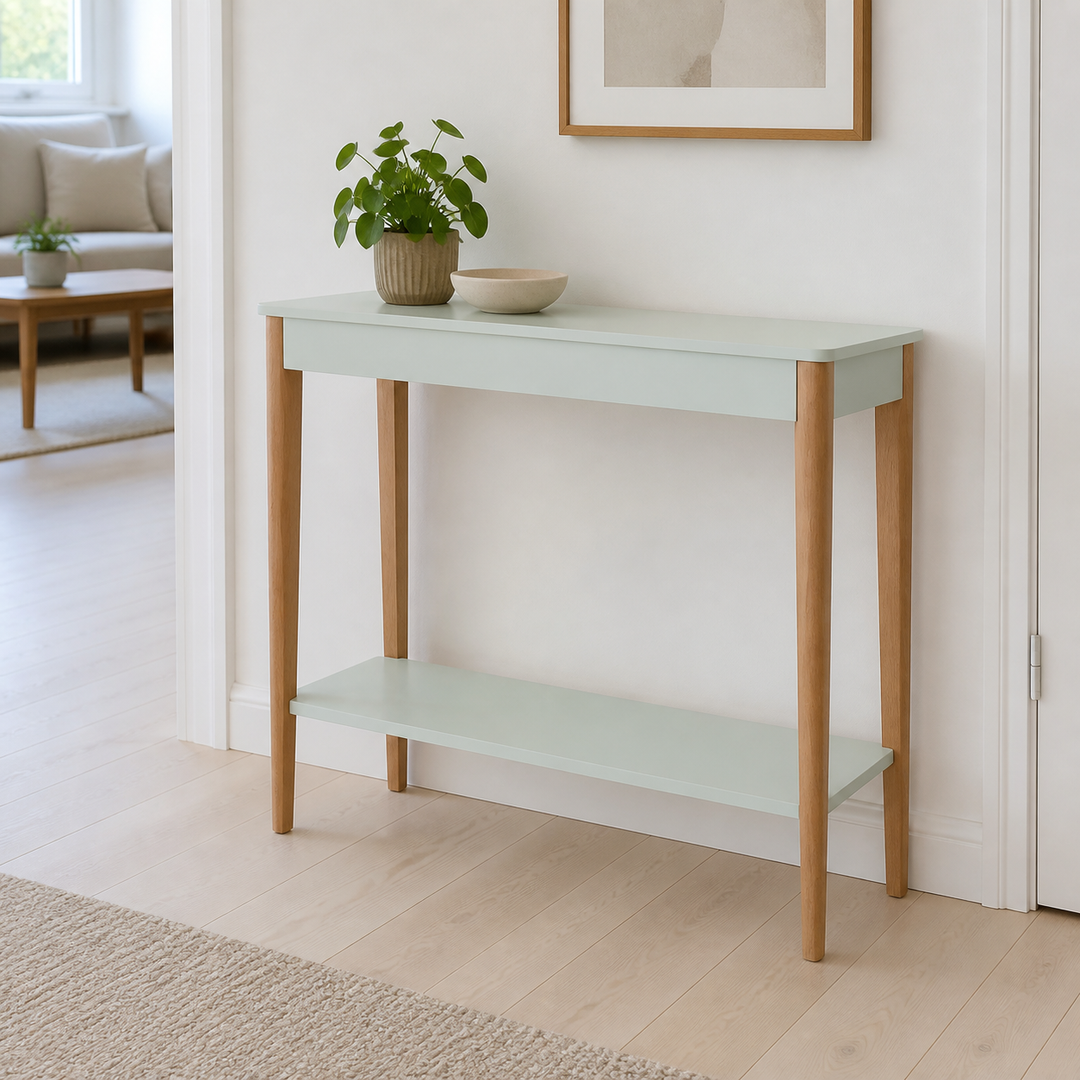 ASHME Konsolbord 105x35cm - Fleeting Mint – hele produktet lukket i hjemmet