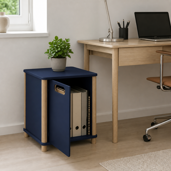 ASHME Skrivebordsskab B 42 x D 42 x H 48cm - Marineblå – vigtigste funktion