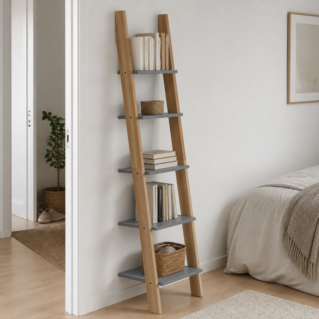 ASHME Stigehylde 45x35x180cm - Mørkegrå – hero i naturlig brug