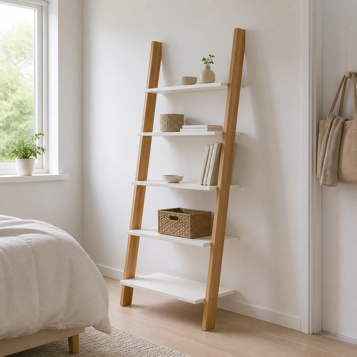 ASHME Stigehylde 85x35x180cm Hvid – vigtigste funktion