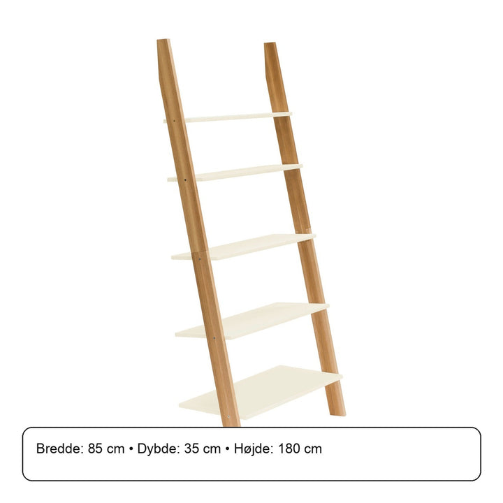 ASHME Stigehylde 85x35x180cm Hvid – måldiagram