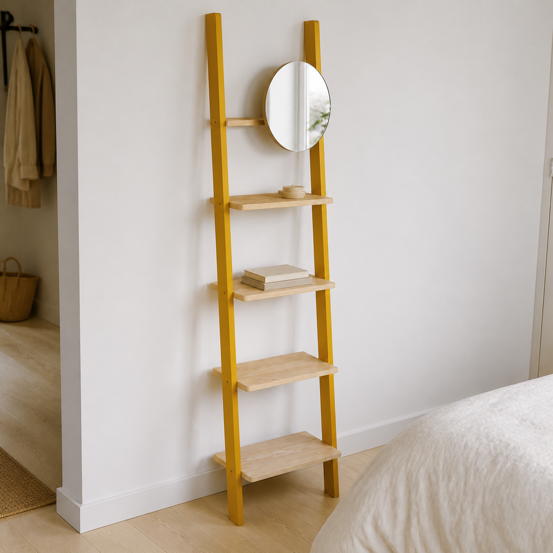 ASHME Stigehylde med spejl 45x35x180cm - Gul – materiale- eller konstruktionsdetalje