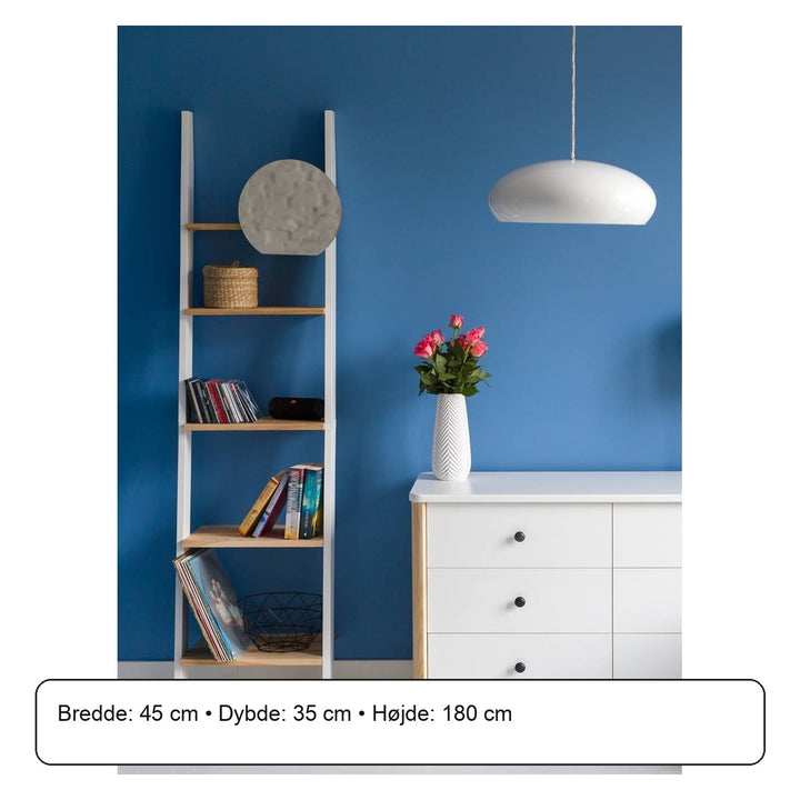ASHME Stigehylde med spejl 45x35x180cm - Kridthvid – måldiagram