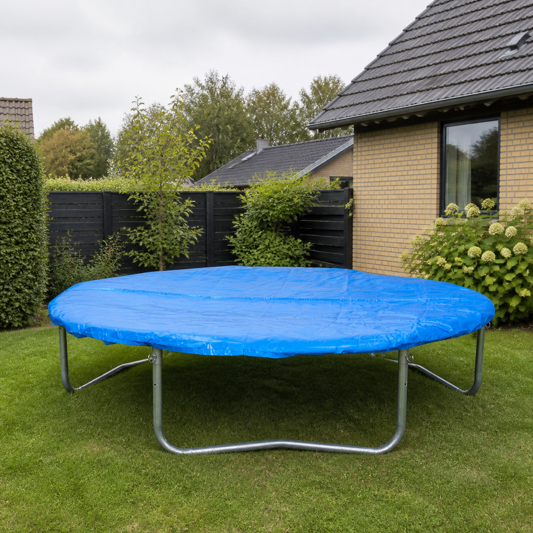 Betræk trampolin blå Ø366cm – hero i naturlig brug