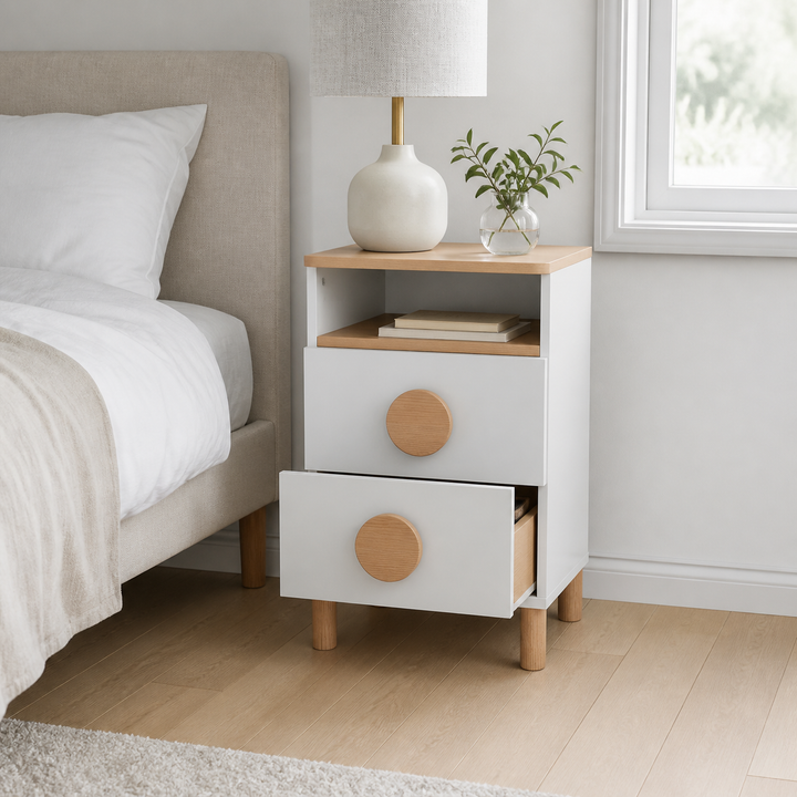 DABI sengebord 41x50cm højrestillet White – vigtigste funktion