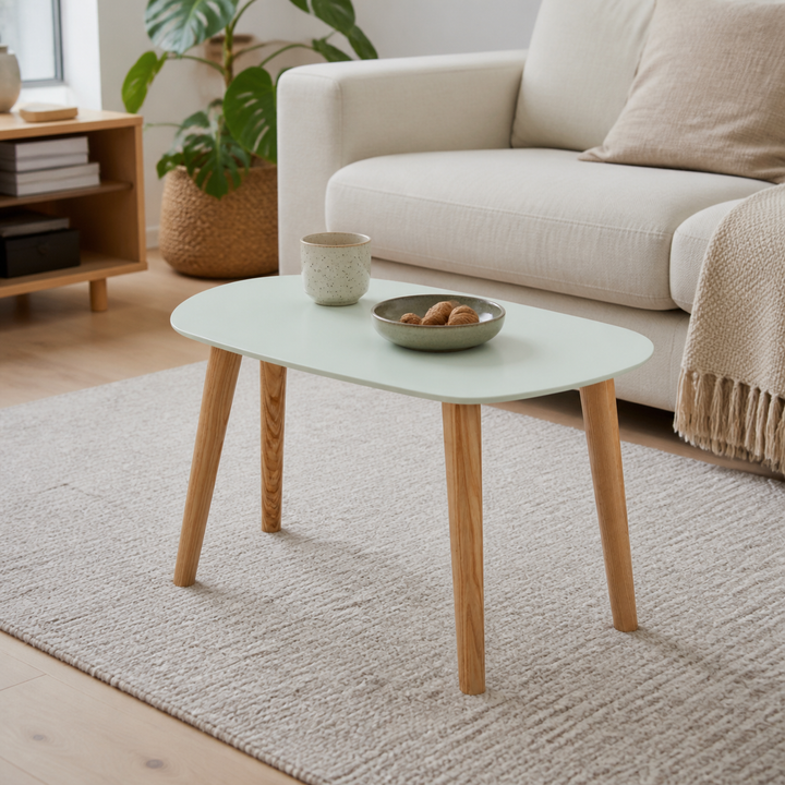 Endocarp Sofabord 68x41x40cm - Fleeting Mint/asketræ – anden naturlig anvendelse eller vinkel