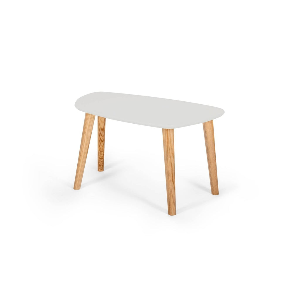 Endocarp Sofabord 68x41x40cm - Pearl Grey / Askwood – eksakt packshot på hvid baggrund
