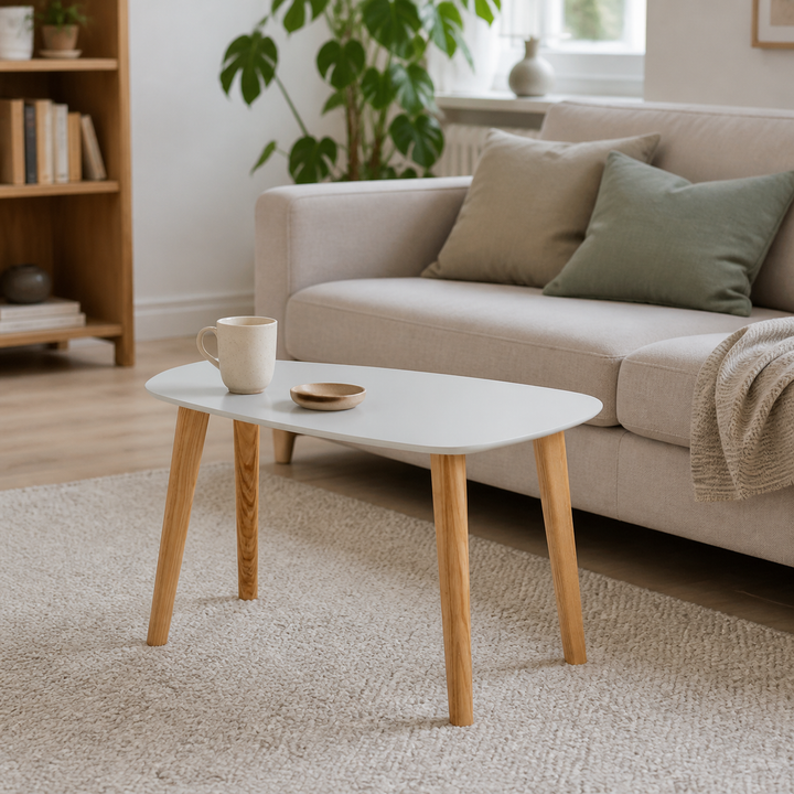 Endocarp Sofabord 68x41x40cm - Pearl Grey / Askwood – anden naturlig anvendelse eller vinkel