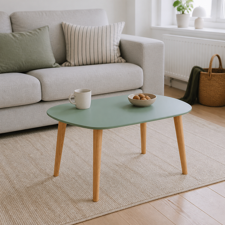 Endocarp Sofabord 80x48x40cm Salviegrøn / Asketræ – vigtigste funktion