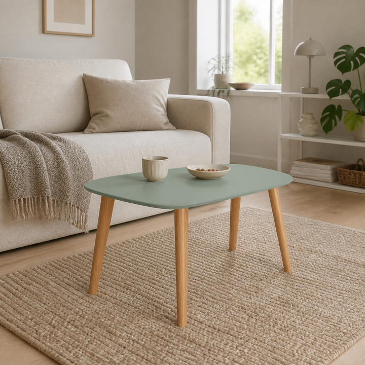 Endocarp Sofabord 80x48x40cm Salviegrøn / Asketræ – anden naturlig anvendelse eller vinkel