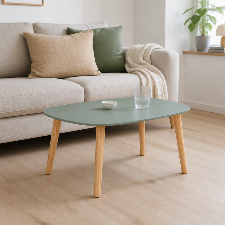 Endocarp Sofabord 80x48x40cm Salviegrøn / Asketræ – supplerende neutral dagslysscene