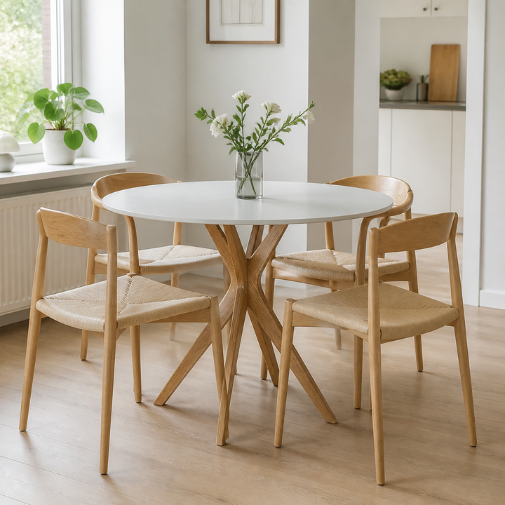 JUBI Rundt spisebord diam. 80cm Pearl Grey – hero i naturlig brug