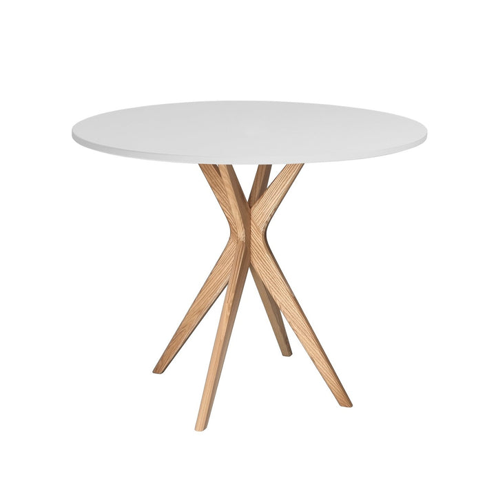 JUBI Rundt spisebord diam. 80cm Pearl Grey – eksakt packshot på hvid baggrund