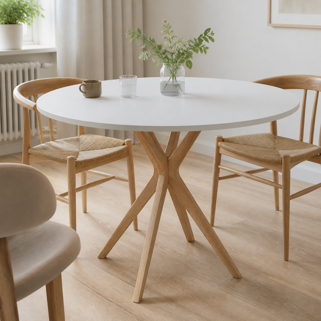 JUBI Rundt spisebord diam. 80cm Pearl Grey – materiale- eller konstruktionsdetalje