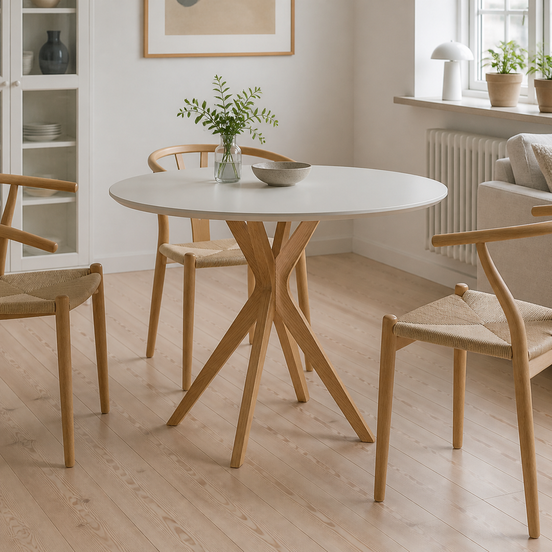 JUBI Rundt spisebord diam. 80cm Pearl Grey – anden naturlig anvendelse eller vinkel