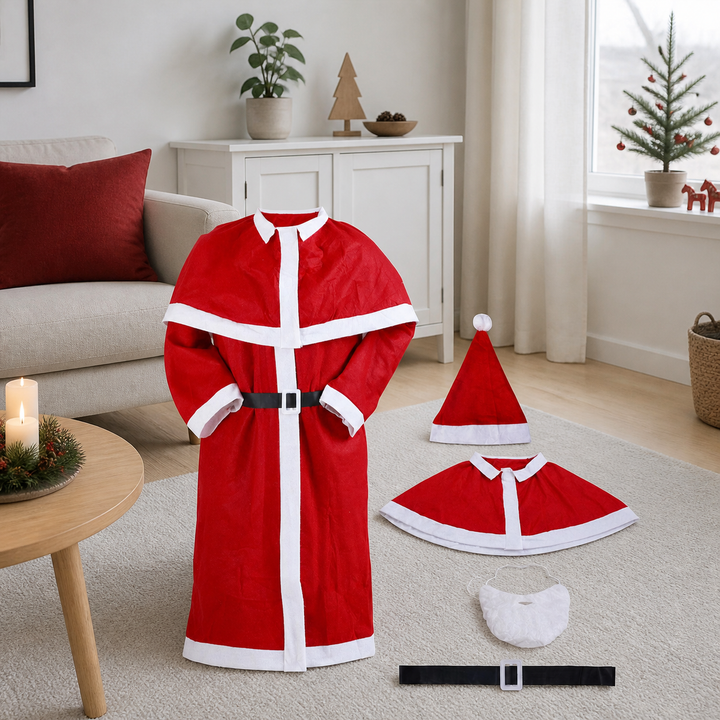 Julemandskostume 5 dele – supplerende neutral dagslysscene