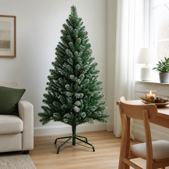 Kunstig juletræssne – hele produktet samlet og ryddeligt