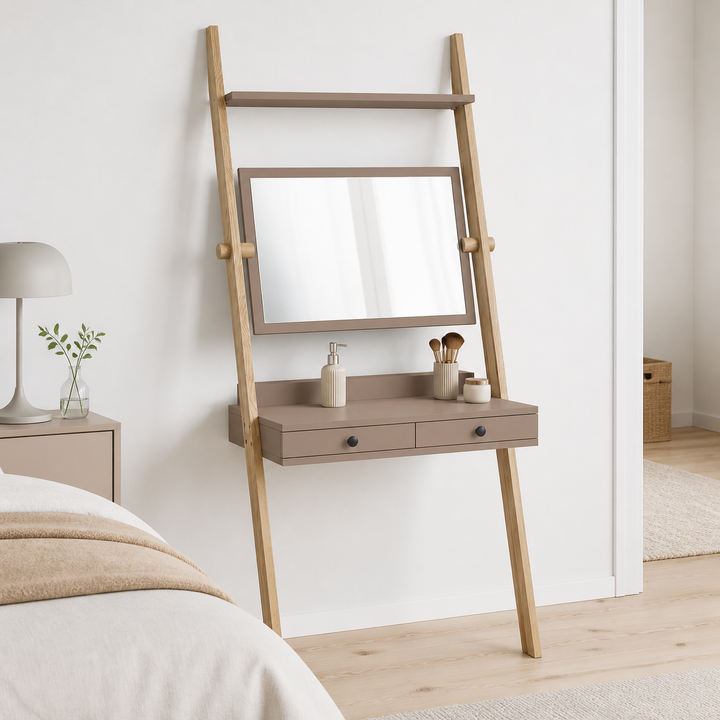 LENO sminkebord 79x183cm Asketræ Brun – materiale- eller konstruktionsdetalje