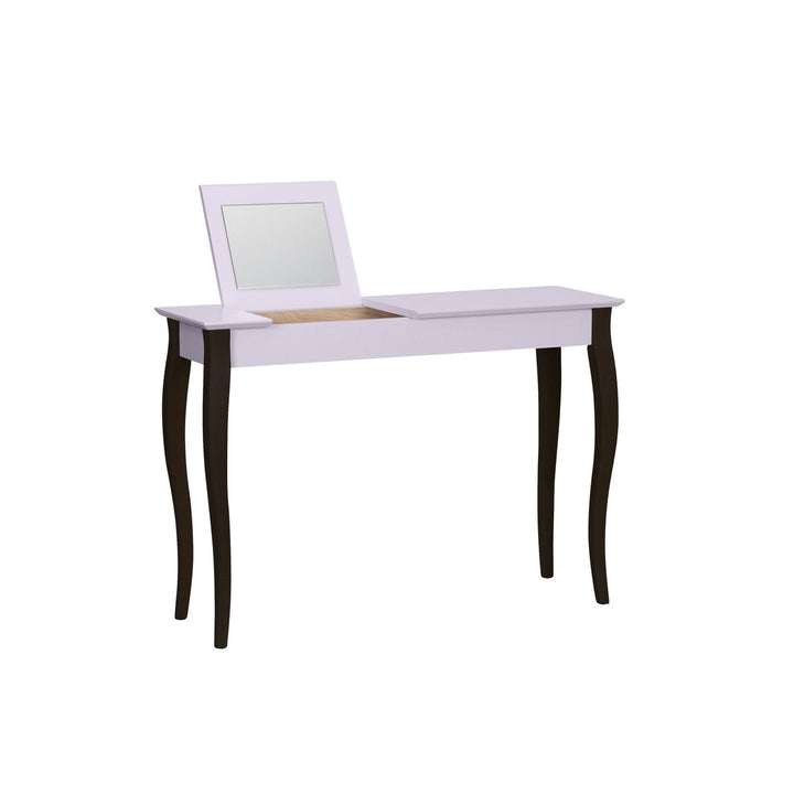 LILLO Sminkebord med spejl - Sorte Ben / Pink – eksakt packshot på hvid baggrund