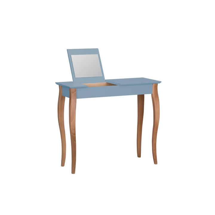LILLO Sminkebord med spejl 85x35cm Gentle Blue – eksakt packshot på hvid baggrund