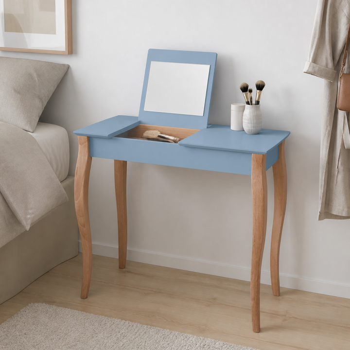 LILLO Sminkebord med spejl 85x35cm Gentle Blue – materiale- eller konstruktionsdetalje
