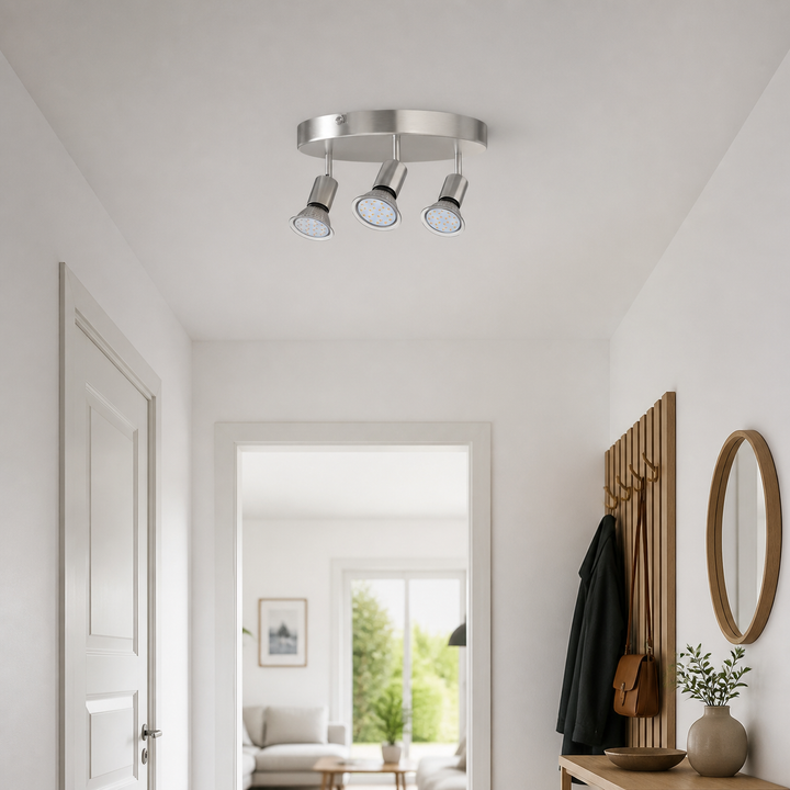 Loftslampe "Amaryllis" 3 flammer rundt – hele produktet samlet og ryddeligt