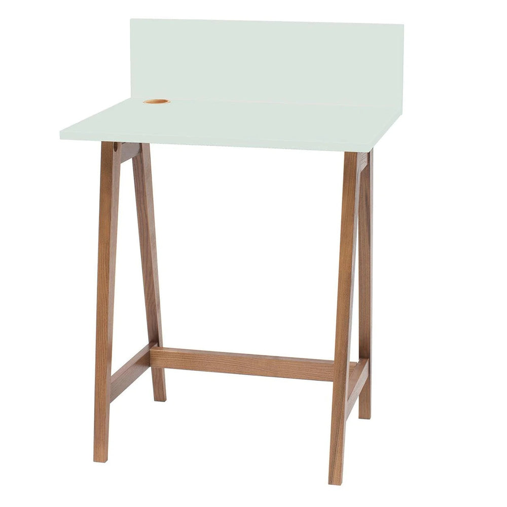 LUKA Asketræ Skrivebord 65x50cm Fleeting Mint – eksakt packshot på hvid baggrund