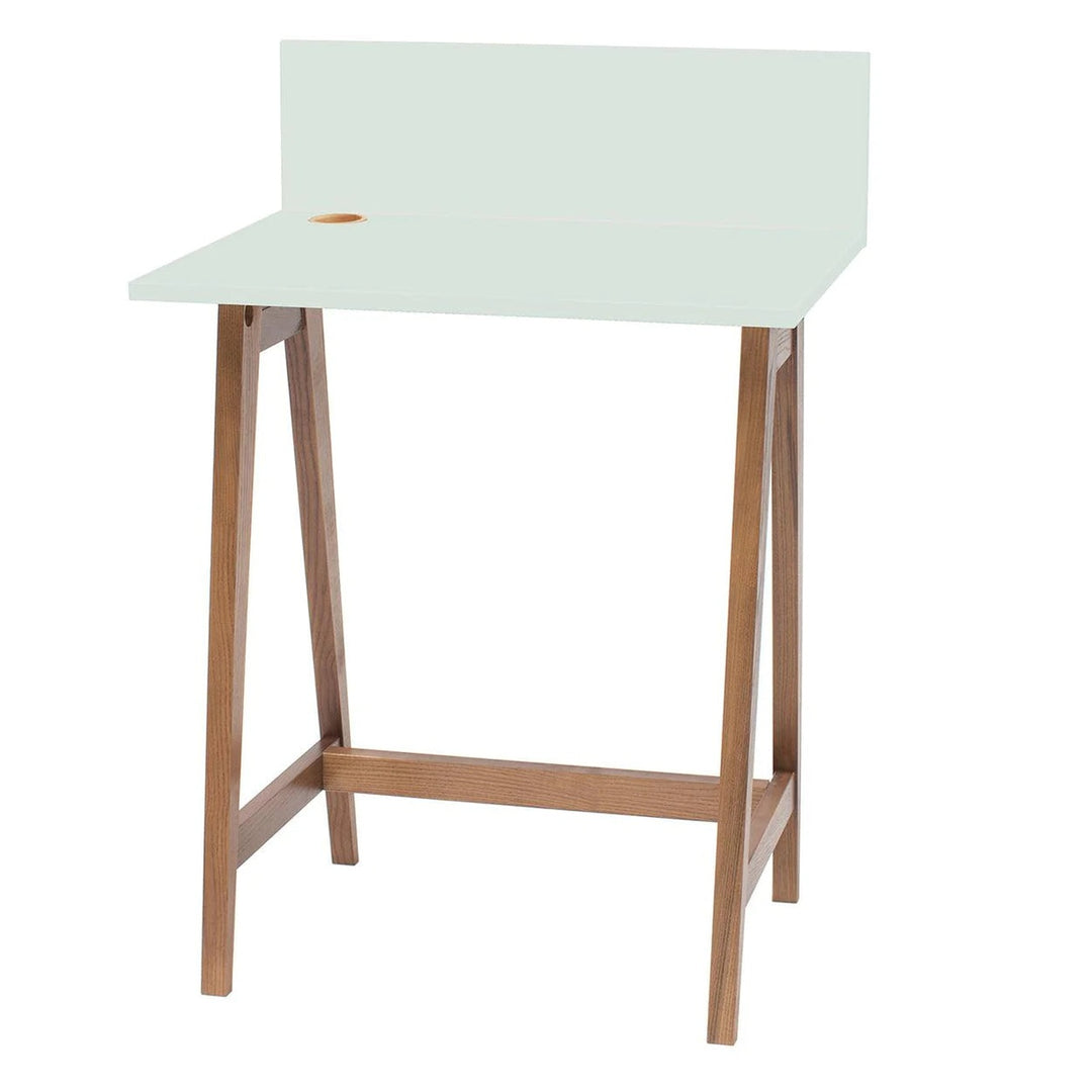 LUKA Asketræ Skrivebord 65x50cm Fleeting Mint – eksakt packshot på hvid baggrund