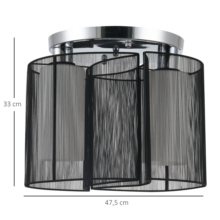 Loftlampe med 2 pærer e27 badeværelseslampe moderne køkkenlampe lampe til soveværelse, badeværelse, køkken, stue hvid ø47,5 x 33 cm (uden pærer)