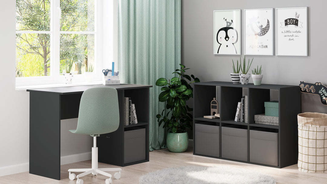 Loni bogreol 2x3 grå