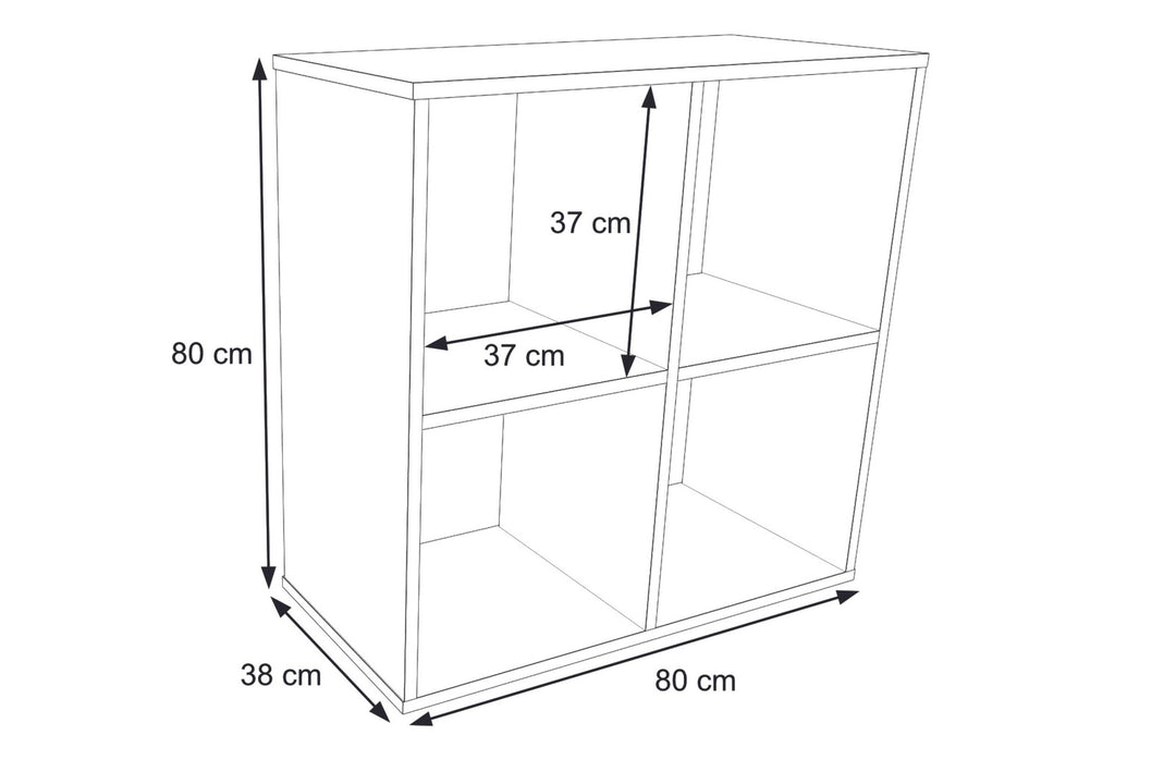 Bogreol Loni 2x2 hvid