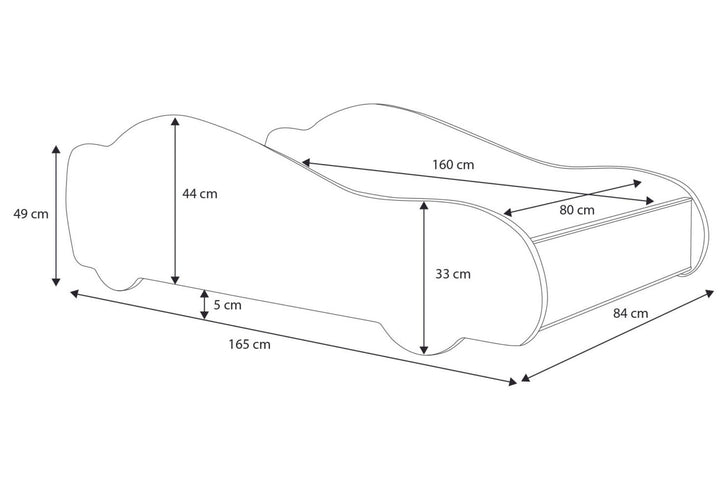 Batcar seng 160x80 - med madras