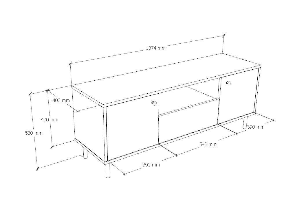 RTV Venus-skab hvidt