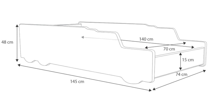 Børneseng 140x70 - Betonblander