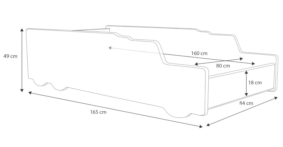 Børneseng auto 160x80 - Betonblander