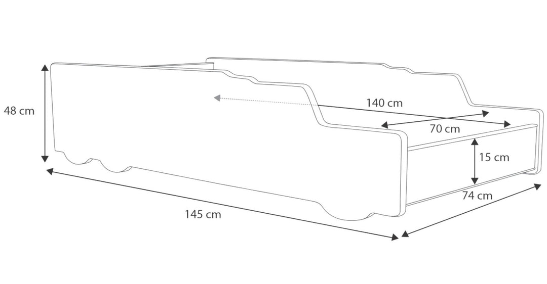 Børneseng 140x70 - Rocket
