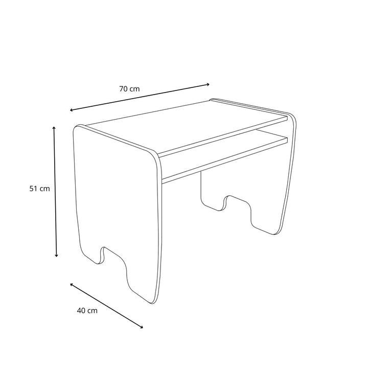Børne Timi bord + stol MDF farve hvid