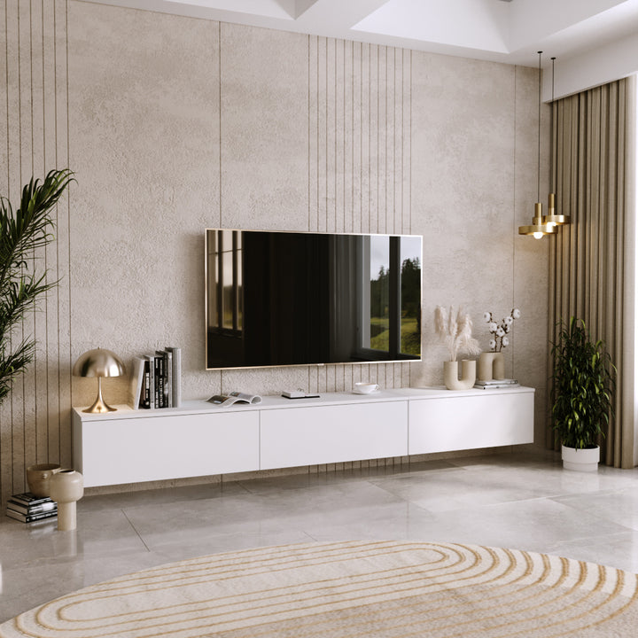 RTV-skab Nicole 160 cm - farve hvid